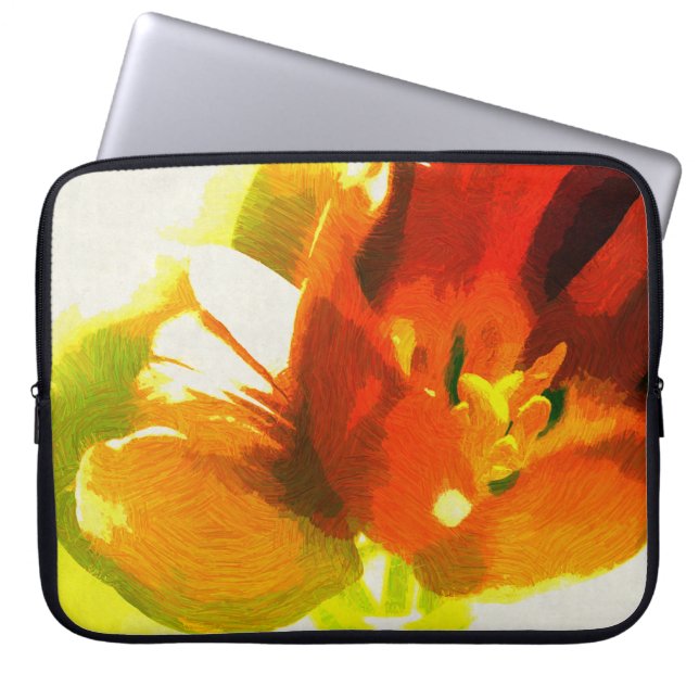 Impressionist Tulip Laptop-Computerschläfer Laptopschutzhülle (Vorderseite)