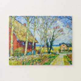 Impressionist Village Scene in Ahrenshoop on the D Puzzle