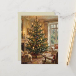 Impressionist Vintage Christmas Monet-Style Art Postkarte