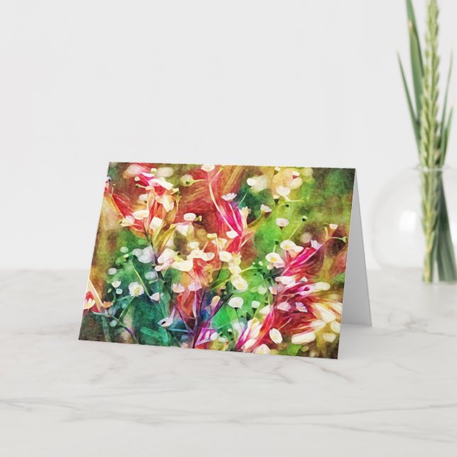 Impressionist Wild Blume Note Card Karte (Vorderseite)
