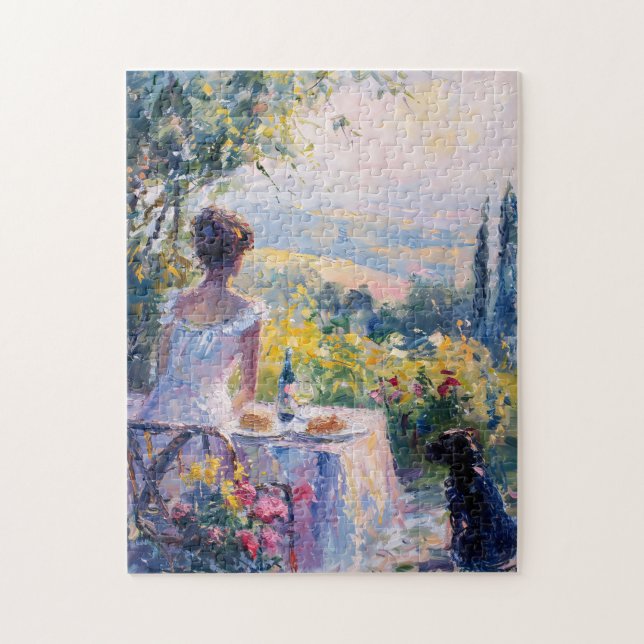 Impressionistin mit Picnic Puzzle (Vertikal)