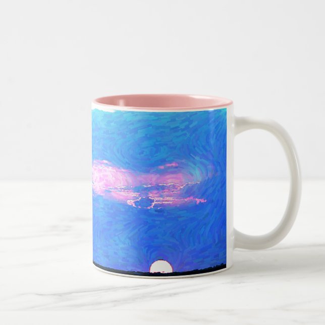 Impressionistin Sunset Keramik Tasse (Rechts)