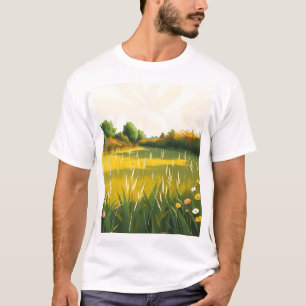 Impressionistisch ruhige Wiese T-Shirt