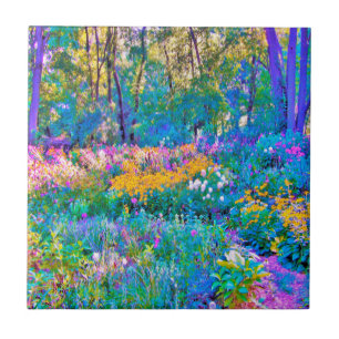 Impressionistische Blume der Gartenlandschaft Fliese