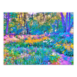 Impressionistische Blume der Gartenlandschaft Fotodruck