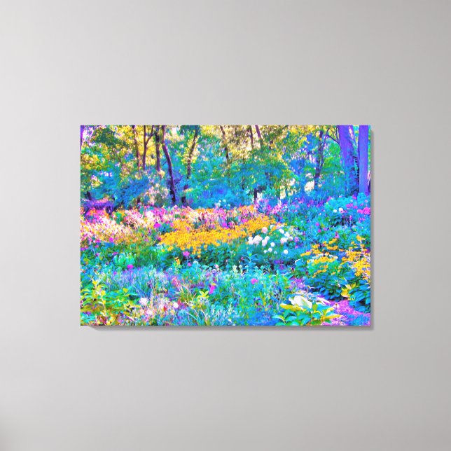 Impressionistische Blume der Gartenlandschaft Leinwanddruck (Vorderseite)