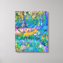 Impressionistische Blume der Gartenlandschaft Leinwanddruck