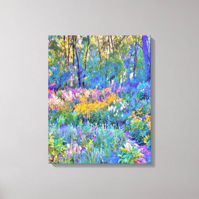 Impressionistische Blume der Gartenlandschaft Leinwanddruck (Vorderseite)