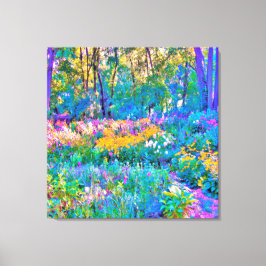 Impressionistische Blume der Gartenlandschaft Leinwanddruck