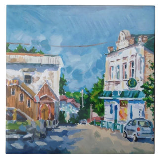 Impressionistische europäische Stadtlandschaft Ker Fliese