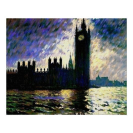 Impressionistische Häuser des Parlaments Poster