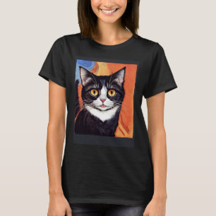 Impressionistische Katze schreiend Impressionismus T-Shirt