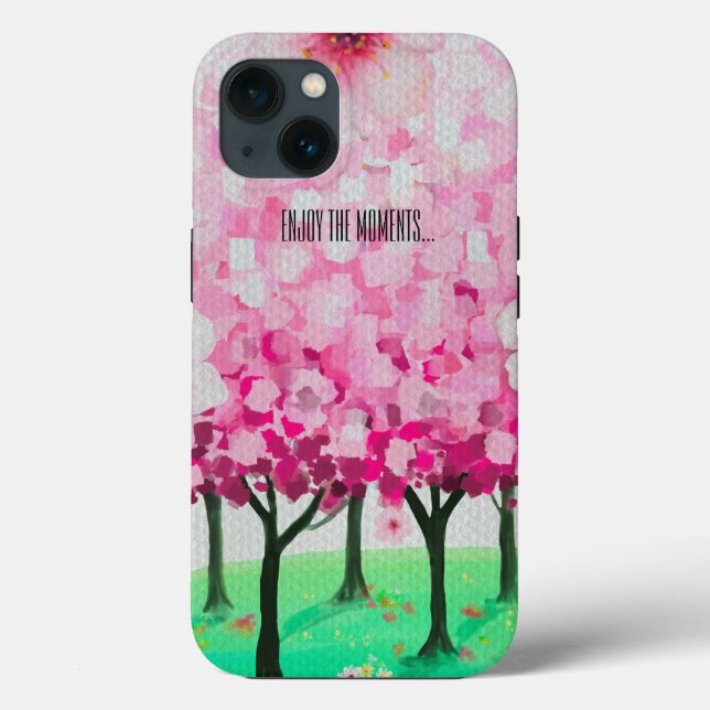 Impressionistische Kirschblüten Case-Mate iPhone Hülle (Rückseite)