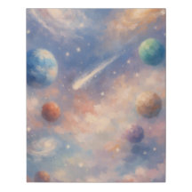 Impressionistische Kosmische Kunst – Planeten & Ga