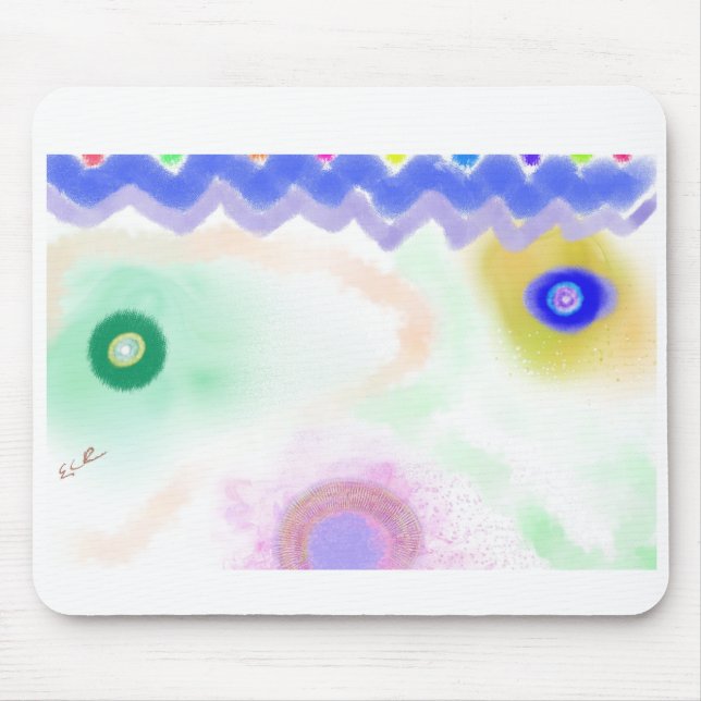Impressionistische Kunst-Mauspad mit Pastellgalaxi Mousepad (Vorne)