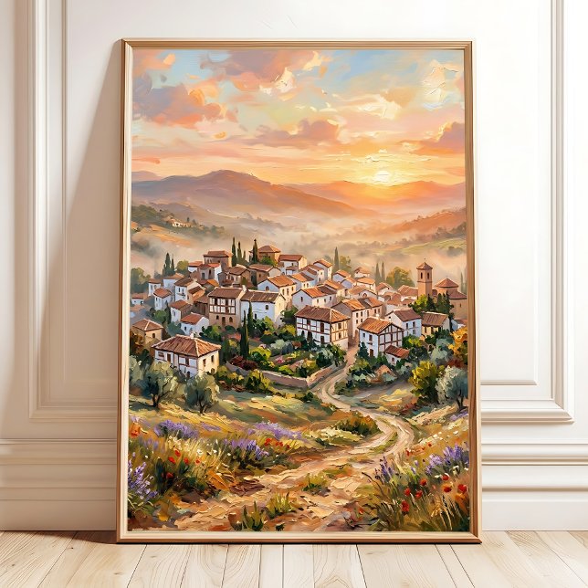 Impressionistische Landschaft bei Sonnenuntergang  Poster (Von Creator hochgeladen)