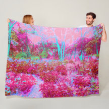 Impressionistische Landschaft Rot und Rosa Garten