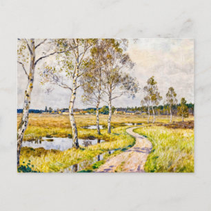Impressionistische Landschaft von Worpswede im Teu Postkarte
