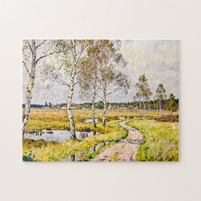 Impressionistische Landschaft von Worpswede im Teu Puzzle (Horizontal)