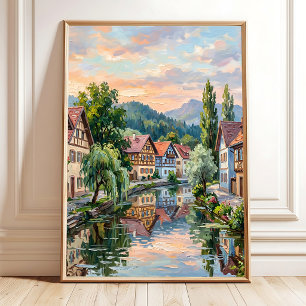 Impressionistische Landschaftswandkunst - Leinwand Poster