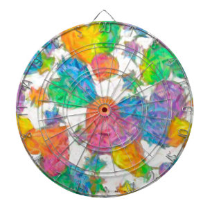 Impressionistische Pastell-Valentinsherzen Dartscheibe
