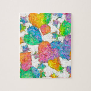 Impressionistische Pastell-Valentinsherzen Puzzle
