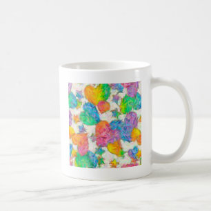 Impressionistische Pastell-Valentinsherzen Tasse