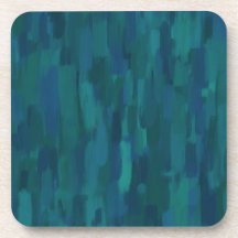 Impressionistische Pinselstriche, Navy, Teal, Blau