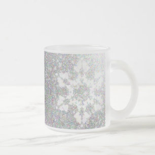 Impressionistische Schneeflocke Mattglastasse