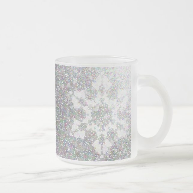 Impressionistische Schneeflocke Mattglastasse (Rechts)