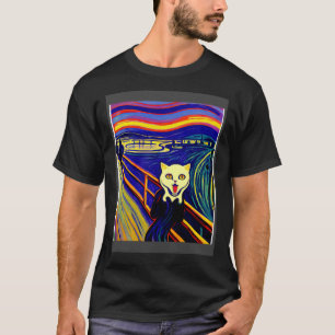 Impressionistische schreiende Katzen Impressionism T-Shirt