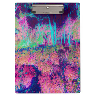 Impressionistische violette und heißrosa Landschaf Klemmbrett