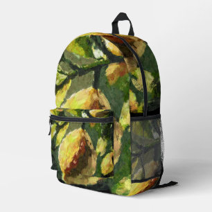 Impressionistische Zitronen Zitrusfrüchte gelb Bedruckter Rucksack
