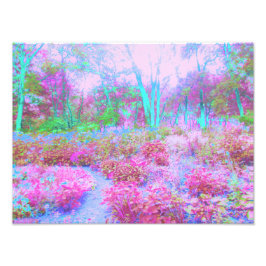 Impressionistischer Abstrakter Garten in Rosa und Fotodruck