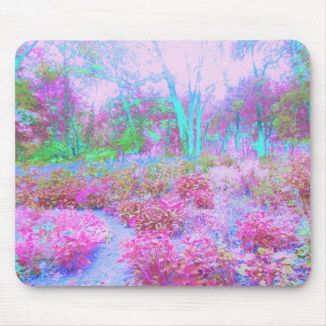 Impressionistischer Abstrakter Garten in Rosa und  Mousepad (Vorne)