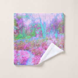 Impressionistischer Abstrakter Garten in Rosa und Waschlappen