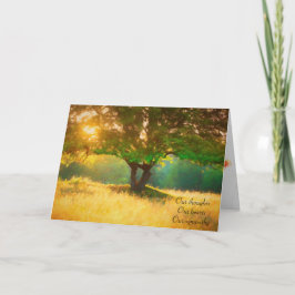 impressionistischer Baum in goldener Sonne Karte