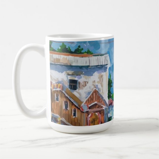 Impressionistischer europäischer Stadtansicht Kera Kaffeetasse (Links)