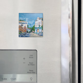 Impressionistischer Europäischer Stadtbild-Kreis-K Magnet