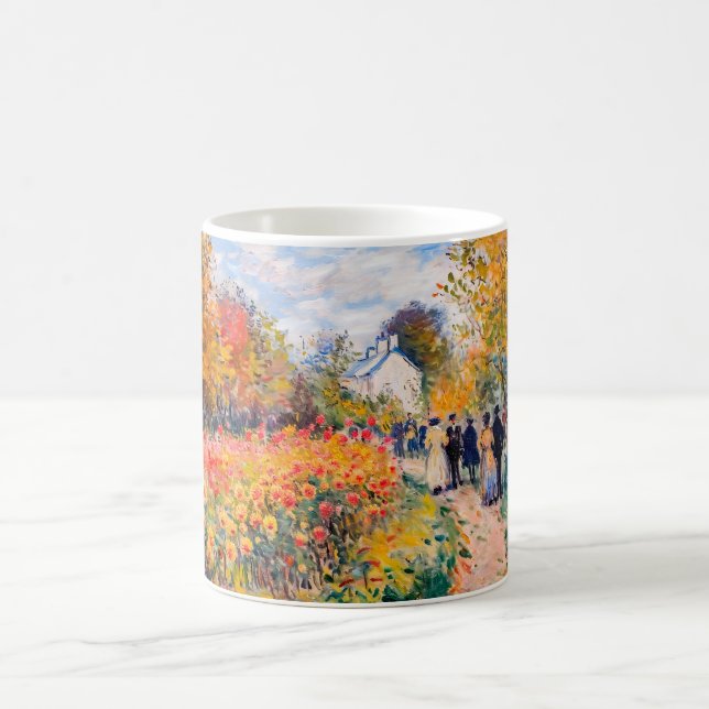 Impressionistischer Garten Art Mug Herbst-Dahlieng Kaffeetasse (Mittel)