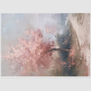 Impressionistischer Kirschblütenbaum-Decoupage Seidenpapier