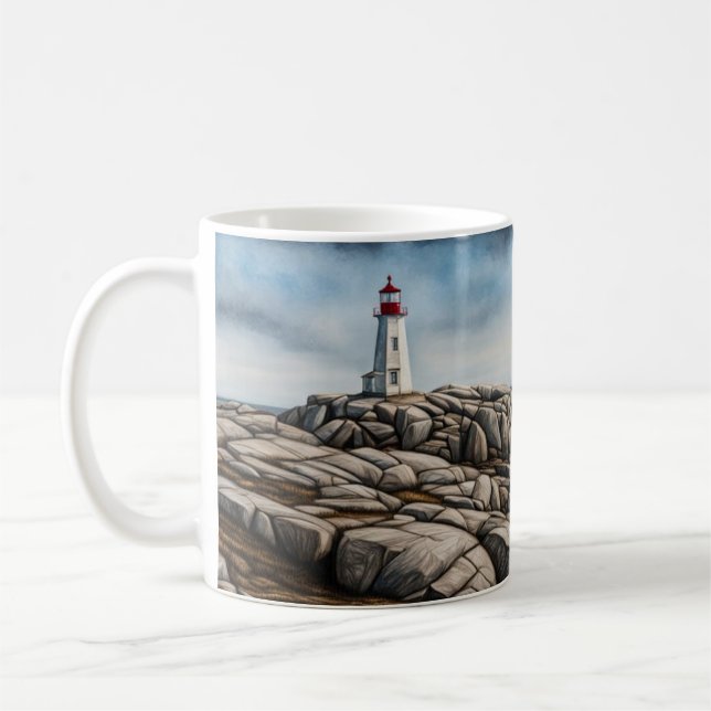 Impressionistischer Leuchtturm von Peggy Kaffeetasse (Links)