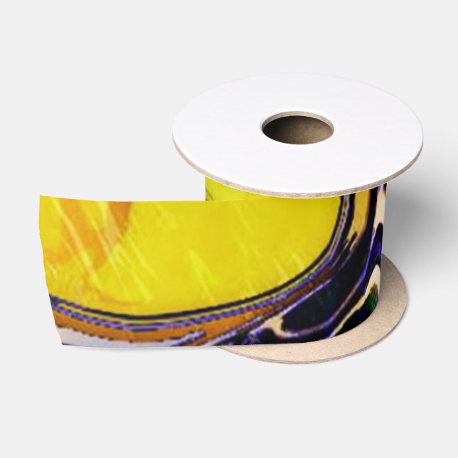 Impressionistischer Marmor Satinband (Spule)