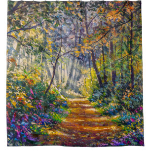 Impressionistischer Pfad: Sonnenwald Duschvorhang