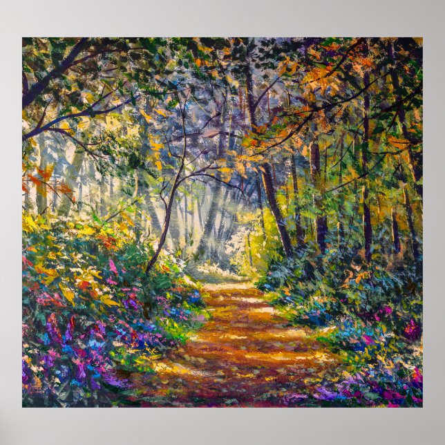 Impressionistischer Pfad: Sonnenwald Poster (Vorne)