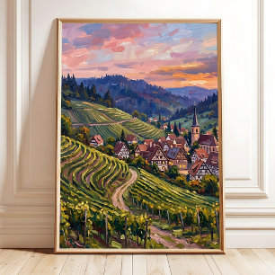 Impressionistischer Schwarzwald-Wandkunst-Druck Poster
