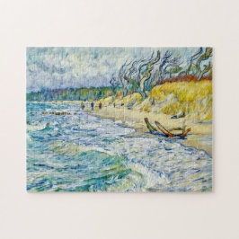 Impressionistischer stürmischer Ostsee am Weststra Puzzle