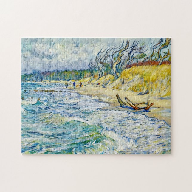 Impressionistischer stürmischer Ostsee am Weststra Puzzle (Horizontal)