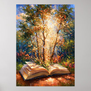 Impressionistischer Wald aus den Seiten des Buchli Poster