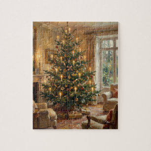 Impressionistischer Weihnachtsbaum im Stil von Mon Puzzle